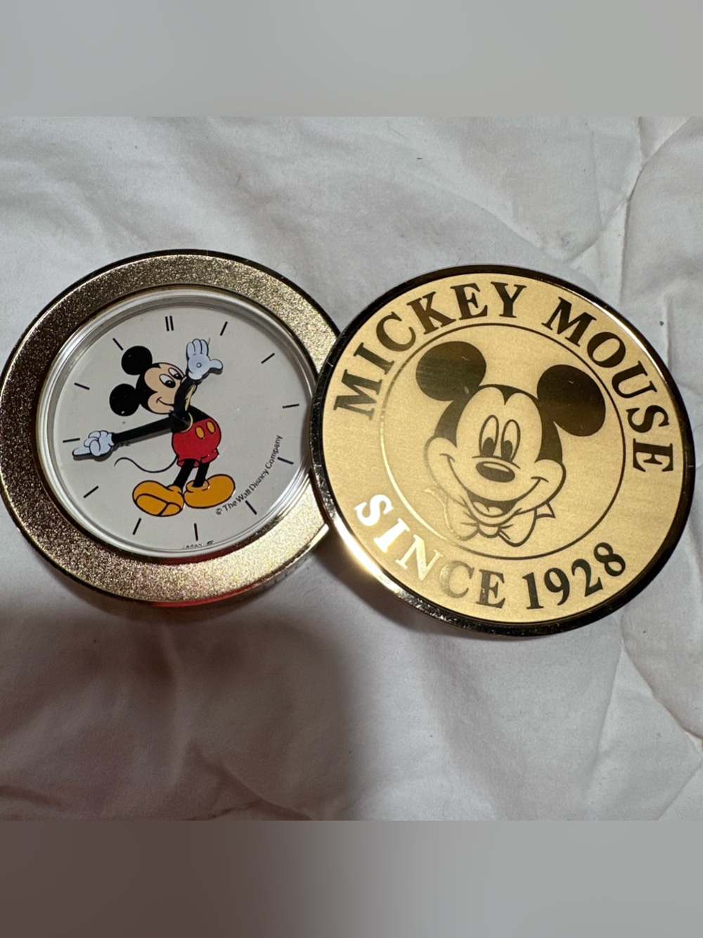 Disney Gold Mickey Mouse Wall Clock